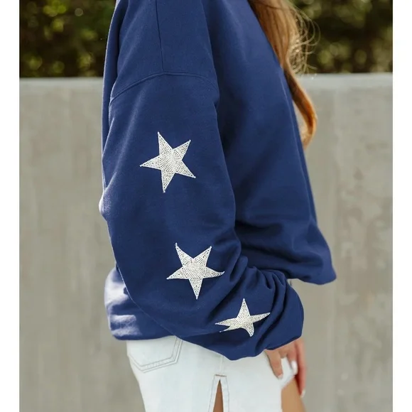 Blue Baseball Mom Sweatshirt NWT - Picture 3 of 3